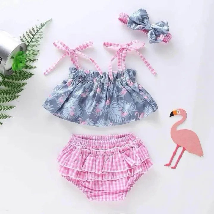 Newborn%20Baby%20Girl%20Flamingo%20Strap%20Tops%20Ruffle%20Shorts%20Sunsuit%20Summer%203pcs%20Outfits%20Set%200-24Month%20-%20Image%207