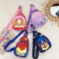 Paw Patrol Cartoon Chest Bag Kids Outdoor Cute Casual Shoulder Bag Small Anime Figure Chase Skye Dog Wasit with Zipper Gift. 