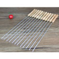 BBQ Barbecue Clip set Skewers 30cm Stainless steel + wood Needle Utensil rust resistant Pins BBQ Accessories Outdoor.