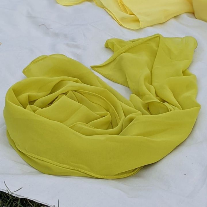 Georgette neon color hijab  scarf perfect for the summer fashion