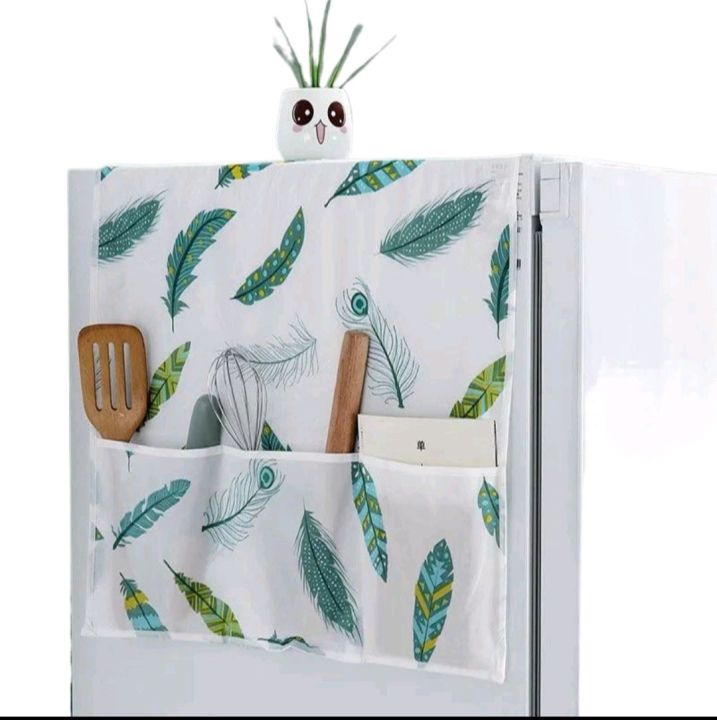 Fridge Dust Covers Multi-Purpose Washing Machine Top Cover Refrigerator Dust Proof Cover with Storage Pockets Size One Size