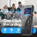 64GB Voice Activated Digital Recorder with Playback – 4552 Hours Audio Storage, 1536Kbps HD Recording, Dual Microphone, MP3 Play.