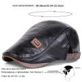 Men Retro Pu Leather Newsboy Caps JAMONT labeling British Painters Hats Spring Autumn Side Adjustable Flat Cap Hip Hop Berets.
