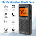 Portable Weather Radio FM AM NOAA Emergency Pocket Radio With Weather Warning Alarm Clock Auto-Search Channels Mini Hand Radio. 