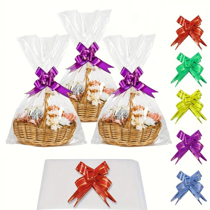 20/30/50pcs%20Large%20Cellophane%20Bags%20with%20Pull%20Bow%20Transparent%20Basket%20Colorful%20Bow%20Basket%20Making%20Holiday%20%20%20Packaging%20-%20Image%202