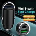100W Car Charger Type USB C Dual Port Fast Charging For iPhone    Pull Ring Socket Cigarette  Charger. 