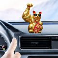1Pc Big Muscle Arm Lucky Cat Figurine Collectible Resin Crafts Feng Shui Decoration for Desk Counter Store Bookcase Modern Shelf. 