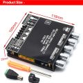 TB21 TPA3116D2 Original 32pin Flagship Audio Chip 50W + 50W + 100W Sub-Woofer Amplifier Bluetooth 5.0 USB AUX Audio Input 2.1 Base Treble 12V~24V DC Supply Similar ZK-TB21 CA-TB21.