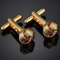 Premium High Quality Knot Flower Cufflinks – Studs – Shirt Accessories metal knot cufflinks. 