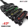 BUCKLOS 17 Degree Bike Stem 90MM Negative Aluminum Alloy MTB Bicycle Handlebar Table for Mountain DH XC Handle Stem Power Parts. 