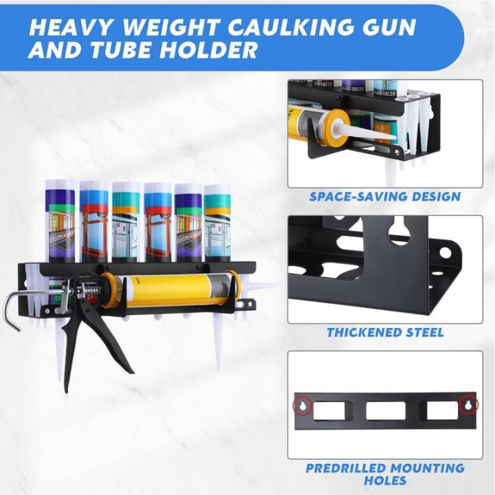 New Caulk Tube Holder Metal Grease Tube Rack Wall Mounted Sealant ...
