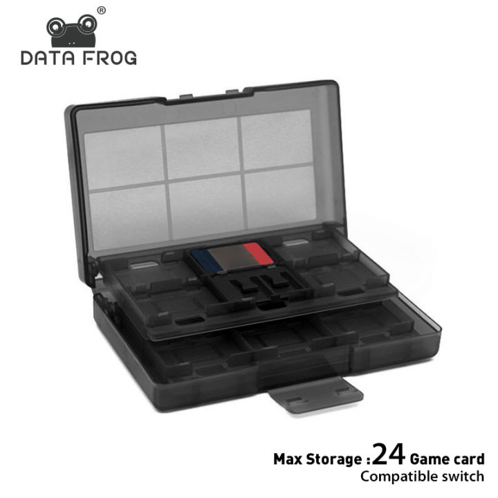 DATA FROG 24 in 1 Portable Game Card Switch Game Memory SD Card Holder for Switch Lite Console Travel Storage Case