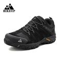 HIKEUP Men's Hiking Shoes Suede Leather Outdoor Shoes Wear-resistant Men Trekking Walking Hunting Tactical Sneakers. 