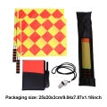 Soccer Referee Kit Referee Flag Red and Yellow Cards with Whistle Notebook and Pencil for Sports Soccer Football.