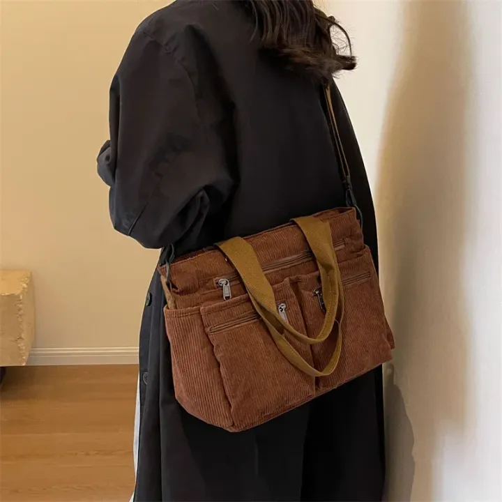 Casual%20Corduroy%20Messenger%20Bags%20Large%20Capacity%20Commuter%20Mummy%20Portable%20Shoulder%20Bag%20Multi%20Layers%20Camping%20Tote%20Bags%20-%20Image%204