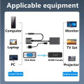 VGA to HDMI-compatible Converter Cable Full HD 1080P VGA to HDMI Cable Adapter With Audio Output for PC Laptop HDTV Projector. 