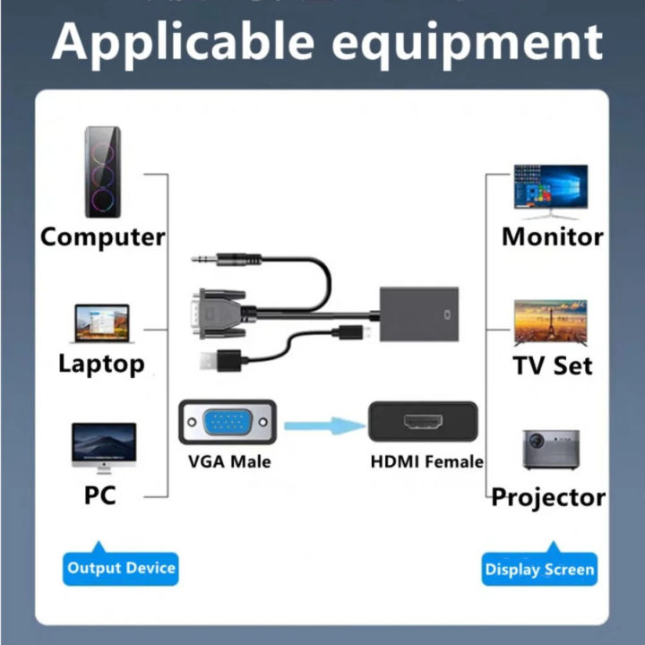 VGA%20to%20HDMI-compatible%20Converter%20Cable%20Full%20HD%201080P%20VGA%20to%20HDMI%20Cable%20Adapter%20With%20Audio%20Output%20for%20PC%20Laptop%20HDTV%20Projector%20-%20Image%202