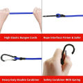 4pcs Aluminum Alloy Hooks with Elastic Ropes Practical Latex Bundling Ropes for Outdoor Tents and Camping Equipment. 