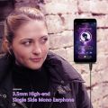 3.5mm High End Single Side Mono Earphone  Mono Wired Headset For Mobile Phone Mp3 Radio Bluetooth Audio Receiver Short Line. 