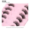 GROINNEYA 5/10 Pairs False Eyelashes Half Eye Lashes Cat Eye Lashes Natural Faux Mink Lashes Wispy Fluffy Eyelash Extension. 
