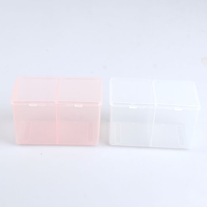 New%201pc%20Twin%20Well%20Empty%20Grids%20Portable%20Storage%20Case%20Wipe%20Pads%20Cotton%20Swab%20Rods%20Makeup%20Tools%20Container%20-%20Image%206