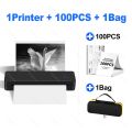 Mini Portable A4 Thermal Printer Bluetooth-compatible Photo PDF Printing Machine Folded Rolls Paper for Office Home Travel. 