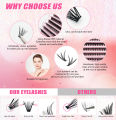 MJ DIY Lashes Extension kit Eyelashes 200 PCS Clusters Lash Bond and Seal Makeup tools for gluing Lashes Gluing Glue Accessories. 