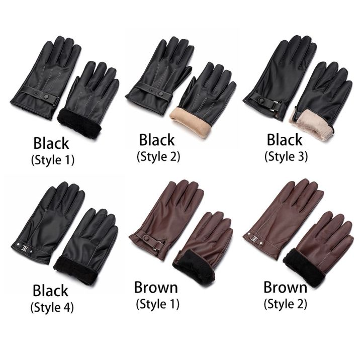 Men's%20Fleece%20Thermal%20Leather%20Gloves%20Winter%20Warm%20Touch%20Screen%20Windproof%20Waterproof%20Driving%20Gloves%20Full%20Finger%20Black%20Gloves%20-%20Image%206