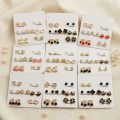 7 Pairs/set Stud Earrings Set with Card Crystal Earrings For Women Fashion Party Jewelry by Gleam&Grace. 