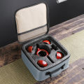 With Travelling Bag 4 Cups Chinese Kung Fu Tea Set Travel Set Ceramic Portable Teapot Porcelain Teaset Gaiwan Tea Cups Tea Tool.