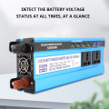 3000/4000/5000W Inverter DC 12V 24V 48V To AC 220V Power Inverter 4USB LCD Display for Tablet Laptop Printer TV Car Battery. 