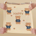 50pcs Cute Bear Drawstring Garbage Bag, Thick Anti Tear Plastic Bag, Suitable for Kitchen, Bathroom, Bedroom.