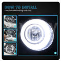2 PCS 12V COB Angel Eyes LED Car Halo Ring Lights With Shell Cotton Lights 60mm 70mm 80mm 90mm 95mm 100mm 110mm 120mm Car Lights. 