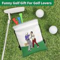 Funny Golf Valuables Pouch PU Leather Golf Pouch with Drawstring Closure Golf Ball Handbag Portable Ball Pouch Golf.