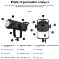 ZSYB 500 RGB LED Professional Video Light , 150W RGB Light for studion , outdoor Photogarphy,. 