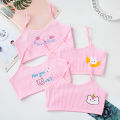 4PCS Developmental Cotton Girls Camisole Vest Threaded Combination Teenage Middle School High School Girls Underwear Bra Bra. 