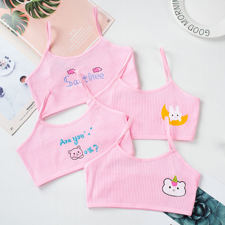 4PCS%20Developmental%20Cotton%20Girls%20Camisole%20Vest%20Threaded%20Combination%20Teenage%20Middle%20School%20High%20School%20Girls%20Underwear%20Bra%20Bra%20-%20Image%204