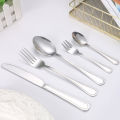 6/30pcs Stainless steel cutlery set steak knife and fork dessert fork and spoon high-end suitable for restaurants and hotels. 