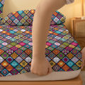 1 Bohemian patterned frosted bedsheet, bedroom printed bedspread, bedding (excluding pillowcases).