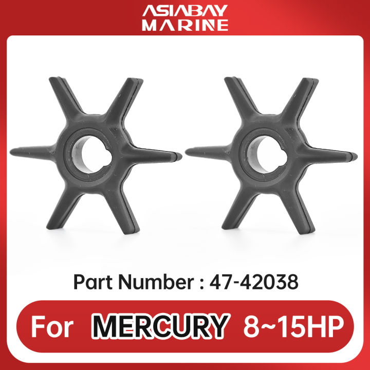 Water Pump Impeller – Fits Mercury/Mariner 6-15 HP (Replaces 47-42038-2, 47-42038Q02