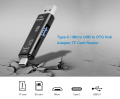 7 #   Caravan Crew 5in1 Otg Card Reader: USB 2.0/ Micro Usb/ Tf/ Sd /Type-C Card Reader. 