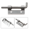 2PCS Spring Loaded Latch Pin 304 Stainless Steel Silver Window Cabinet Hinges Security Door Bolt Latch For Household Hardware. 