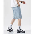 2025 New Summer Shorts Jeans Men Denim Pants Stretch Dark Blue Fashion Design Men's Jeans Slim Straight Male Short Jeans Hombre.