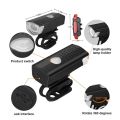Bike Light Set Bicycle Headlight Taillight USB Rechargeable MTB Bike Front Rear Lamp Set Cycling Flashlight Bicycle Accessories. 