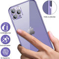 Luxury Plating Transparent Case For iPhone 11 12 13 14 Pro Max Square Frame Silicone X XR XS Max 8 7 Plus Clear Back Cover Case. 