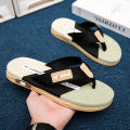 Summer fashion men's slippers with thick soles, comfortable to wear on the outside, casual and individual, anti-slip soft-soled. 