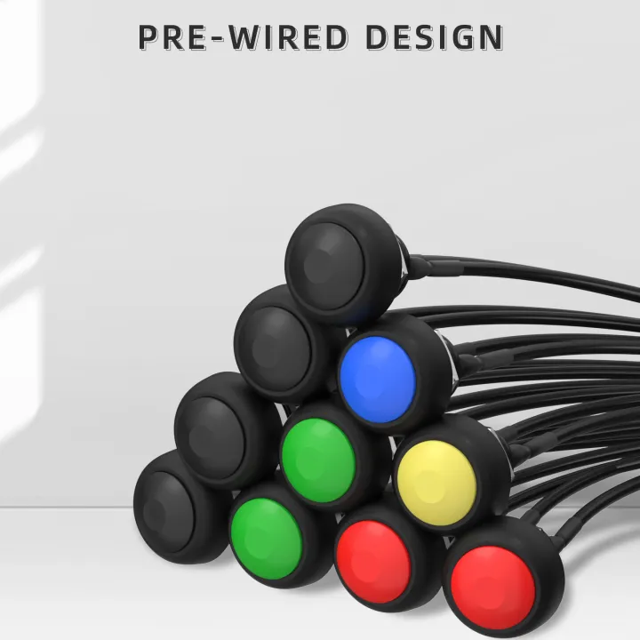 DaierTek%205PCS%2012mm%20Momentary%20Push%20Button%20Switch%20On%20Off%20Mini%20Round%20Switch%20Waterproof%20PBS-33B%203A%20125V%20AC%20with%20Pre-soldered%20Wire%20-%20Image%205