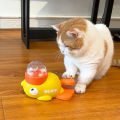 Yellow Duck-Shaped Interactive Cat Treat Dispenser Durable Plastic Training dogToy Puzzle Slow Feeder Dog Entertainment Toy. 