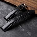 Luxury Leather Handmad Japanese Horse Hip Leather Bracelet 18 19 20 21 22MM Black Vintage Men's Watchband, Vintage Soft Bracelet. 