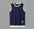 Men’s Designer Tank Top | Contrast Ribbed Neck Sleeveless Vest. 